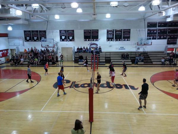 Senior vs. Faculty Volleyball Game