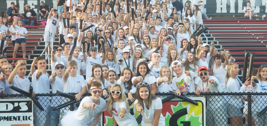 CHS student section during the 2019 Homecoming football game vs Riverside